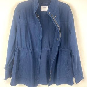 Old Navy Navy Blue Drawstring Waist Pea Coat EUC Size S